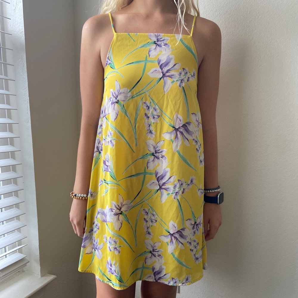 Yellow floral dress size S